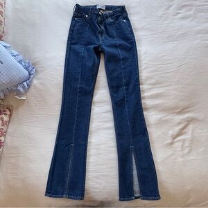 10 Crosby Derek Lam Blue Flare Wide Leg Denim